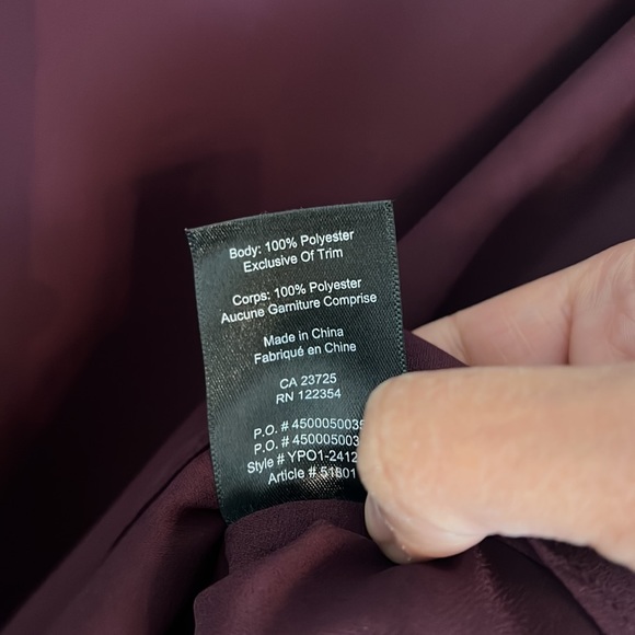 Dark purple tank with black lace detailing, babaton, xs - Picture 5 of 6